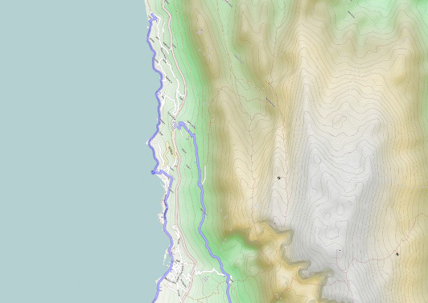 mapa makarské severní část