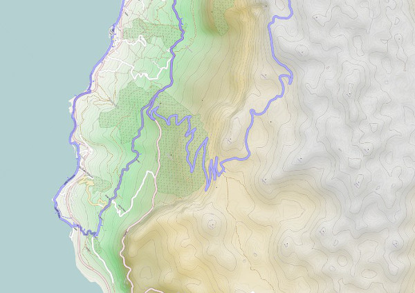 mapa makarské jižní část